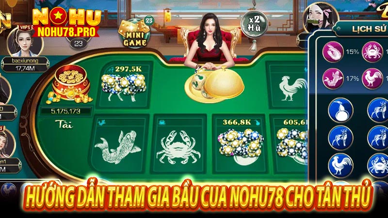 Hướng dẫn tham gia bầu cua NOHU78 cho tân thủ
